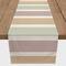 72&#x22; Soft Neutral Stripes Cotton Twill Table Runner